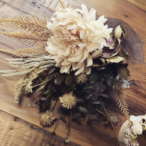 オーダーアレンジ例 ドライフラワー風造花ブーケ他 造花専門店aohana